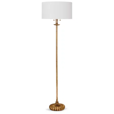 Regina Andrew Clove Stem 62" Antique Gold Leaf Floor Lamp