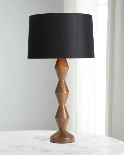 Regina Andrew Crew 30" Walnut Buffet Lamp, Black Shade In Brown