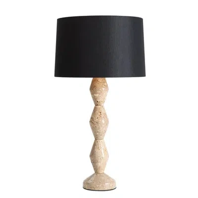 Regina Andrew Crew Travertine Buffet Lamp In Black