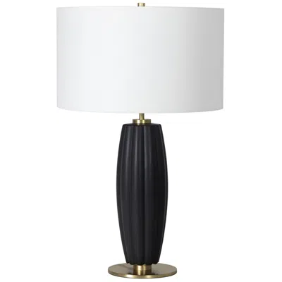 Regina Andrew Crocus Ceramic Table Lamp (black) In White