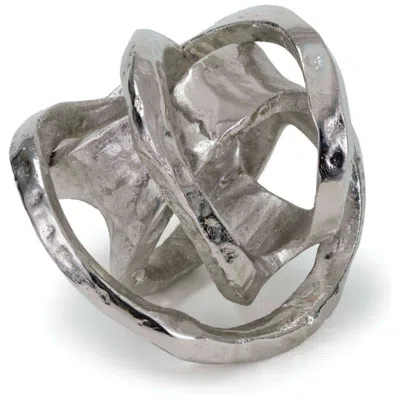 Regina Andrew Design 7"h Nickel Metal Knot Sculpture