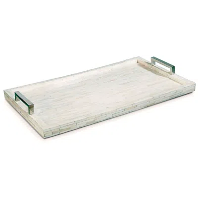 Regina Andrew Design Bone And Nickel-handle Serving Tray