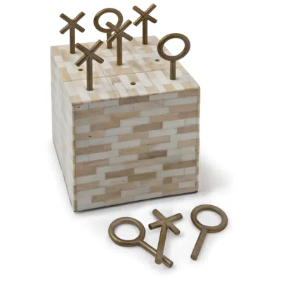Regina Andrew Design Natural Bone Tic Tac Toe Game Block