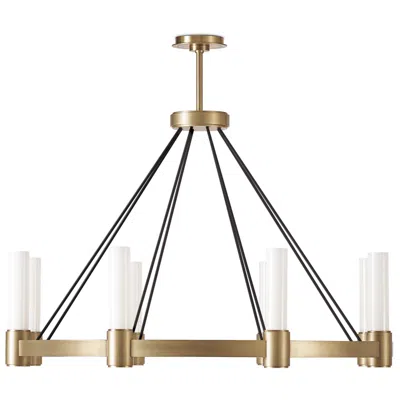 Regina Andrew Dixon Chandelier (natural Brass) In Multi
