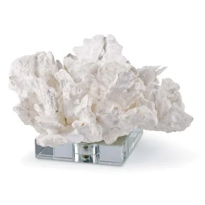 Regina Andrew Flower Coral On Crystal Base In White