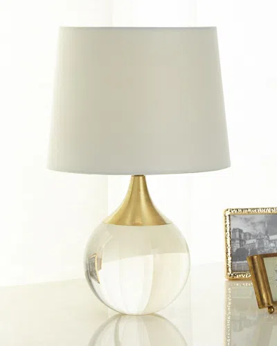 Regina Andrew Fluted Crystal Ball Lamp In Gold