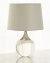 Regina Andrew Fluted Crystal Ball Lamp In Silver