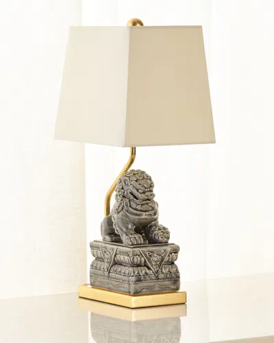 Regina Andrew Foo Dog Ceramic Table Lamp In Black