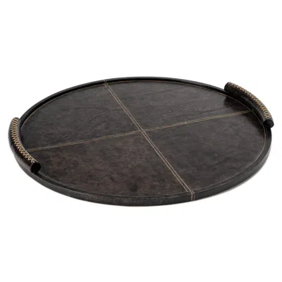 Regina Andrew Forte Leather Tray Round Large (black)