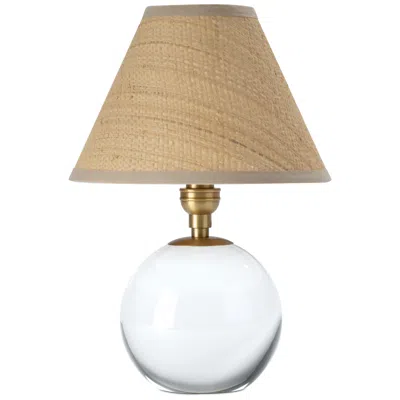 Regina Andrew Giorgio Crystal Mini Lamp (natural Brass With Rattan Shade)