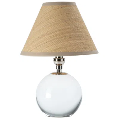 Regina Andrew Giorgio Crystal Mini Lamp (polished Nickel With Rattan Shade)