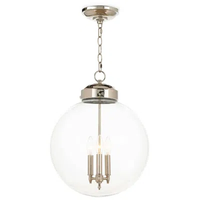 Regina Andrew Globe Pendant (polished Nickel) 24 Height