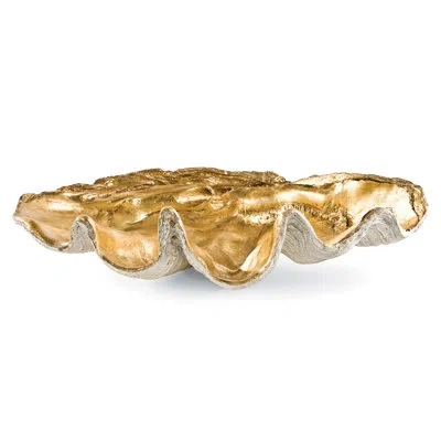 Regina Andrew Golden Clam Bowl Large In Antique Gold