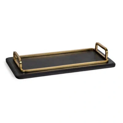 Regina Andrew Greyson Leather Rectangle Tray Small In Brown