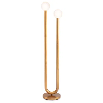Regina Andrew Happy 52 1/2" High Natural Brass 2-light Led Floor Lamp