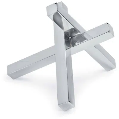 Regina Andrew Intersecting Sculpture (polished Nickel) 9 Height In Gray