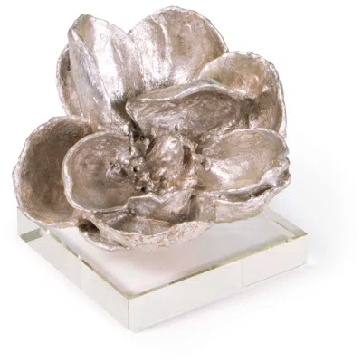 Regina Andrew Magnolia Objet (silver Leaf) 5 Height In White