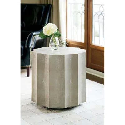 Regina Andrew Marilyn Shagreen Scalloped Table In Beige