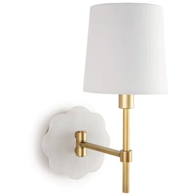 Regina Andrew Mia Natural Brass Hardwire Swing Arm Wall Lamp