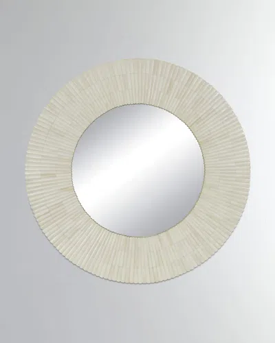 Regina Andrew Mirabelle Bone Mirror, 32" Round In Neutral