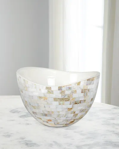 Regina Andrew Mother Of Pearl Jake Bowl, Large In White