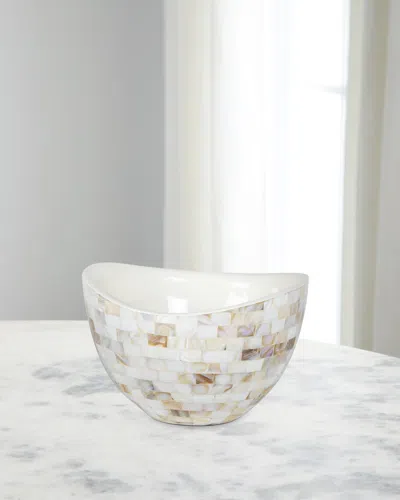 Regina Andrew Mother Of Pearl Jake Bowl, Small In White