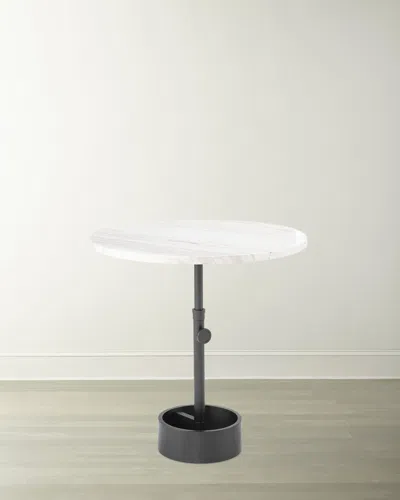 Regina Andrew Myles Large Marble Accent Table In White