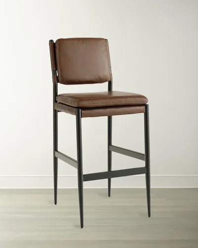 Regina Andrew Nash Leather 29.5" Bar Stool In Brown
