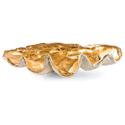 Regina Andrew New South 22" Wide Golden Clam Decorative Bowl