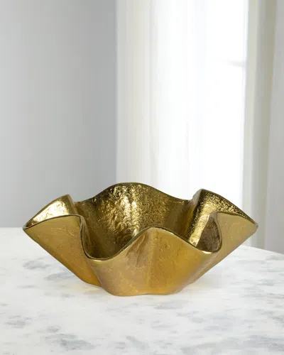 Regina Andrew Pedicoat Metal Bowl In Gold