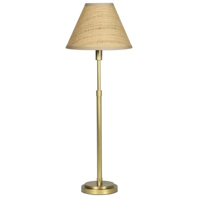Regina Andrew Polly Buffet Lamp (natural Brass With Rattan Shade)