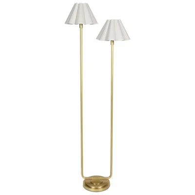 Regina Andrew Polly Floor Lamp (natural Brass With White Scalloped Shade)