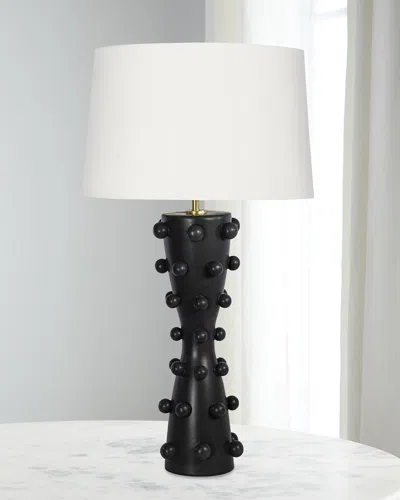 Regina Andrew Pompom Ceramic Table Lamp In Black