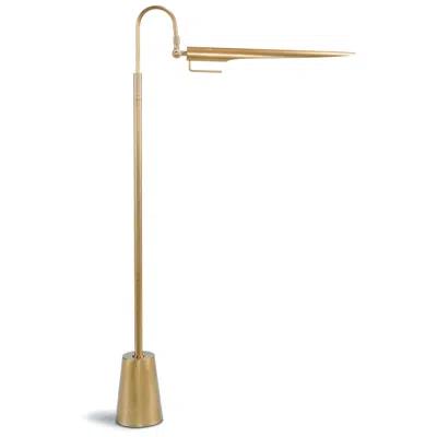 Regina Andrew Raven Adjustable Height Natural Brass Modern Floor Lamp