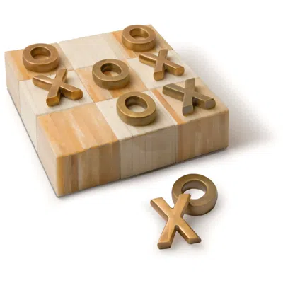 Regina Andrew Regina-andrew Block Natural Multi-tone Bone Tic Tac Board