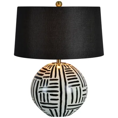Regina Andrew Renwil Milka Ceramic Cream And Black Table Lamp 20x24.5x20"