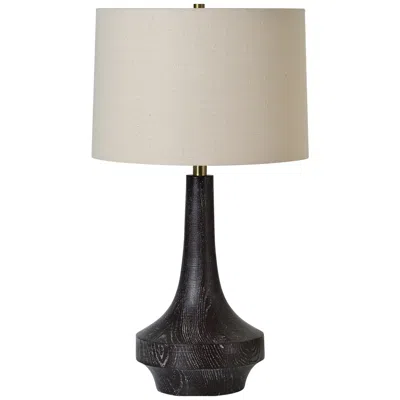 Regina Andrew Renwil Truro Polyresin Dark Brown Grain Painted Table Lamp 15x26.25x15&quot In White