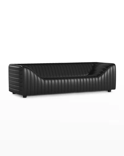 Regina Andrew Sarasota Leather Sofa, 98.75" In Black