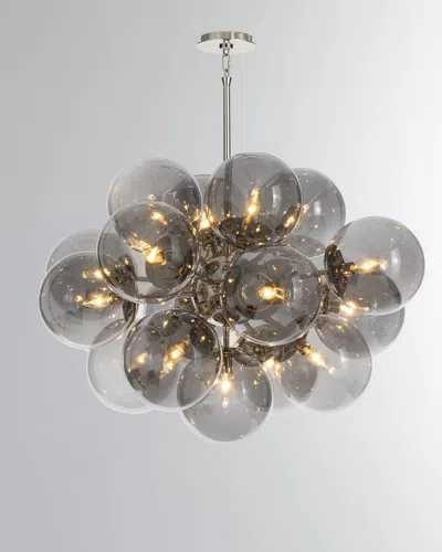 Regina Andrew Shine 34" 17-light Chandelier, Smoke Glass In Gold