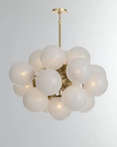Regina Andrew Shine 34" 17-light Chandelier, Swirl Glass In Gold