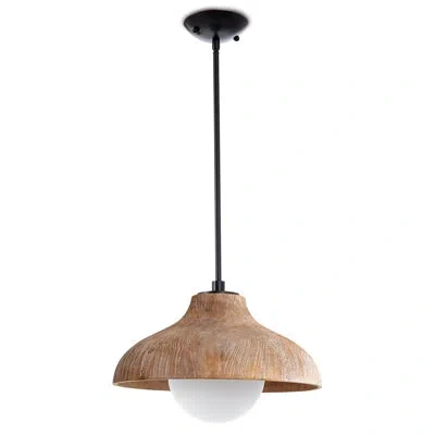 Regina Andrew Surfside Wood Pendant In Brown Genuine Leather