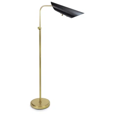 Regina Andrew Vest Floor Lamp (blackened Brass And Natural Brass)