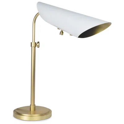 Regina Andrew Vest Table Lamp (white And Natural Brass)