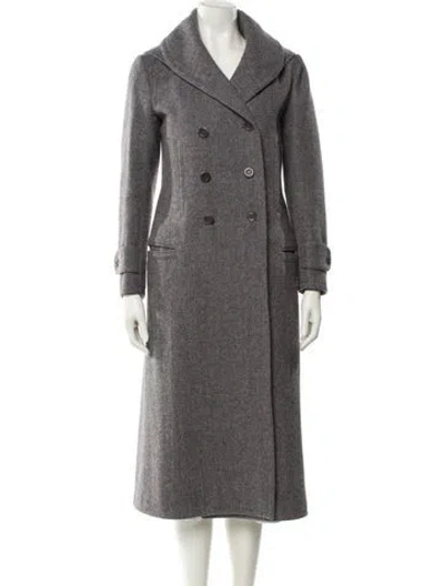 Pre-owned Regulation Yohji Yamamoto 2017 Wool Peacoat In Gray