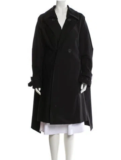 Pre-owned Regulation Yohji Yamamoto 2026 Military Backside Satin Slit Coat W/ Tags In Black