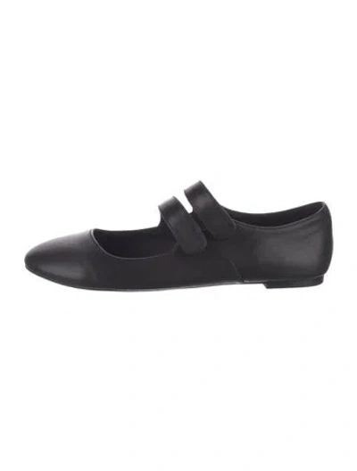 Pre-owned Regulation Yohji Yamamoto Leather Mary Jane Flats In Black
