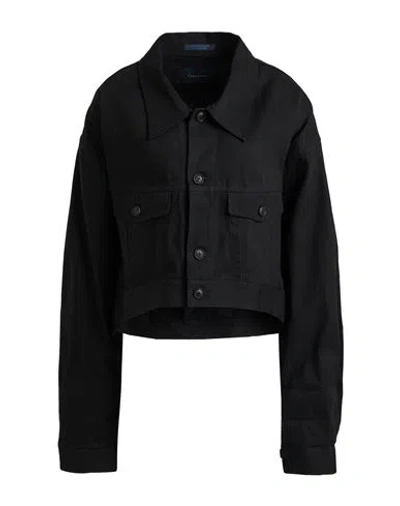 Regulation Yohji Yamamoto Woman Denim Outerwear Black Size 2 Linen