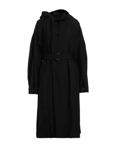 Regulation Yohji Yamamoto Woman Overcoat & Trench Coat Black Size 2 Wool