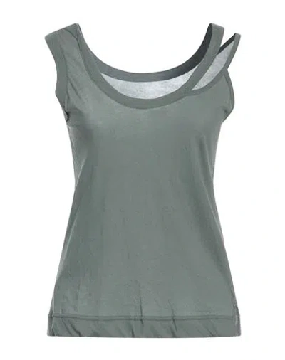 Regulation Yohji Yamamoto Woman Top Grey Size 2 Cotton In Gray