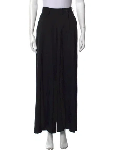 Pre-owned Regulation Yohji Yamamoto Wool Wide Leg Pants In Black
